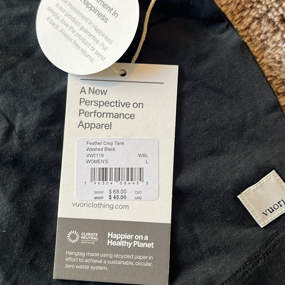 Feather crop tank in washed black - Picture 2 of 2